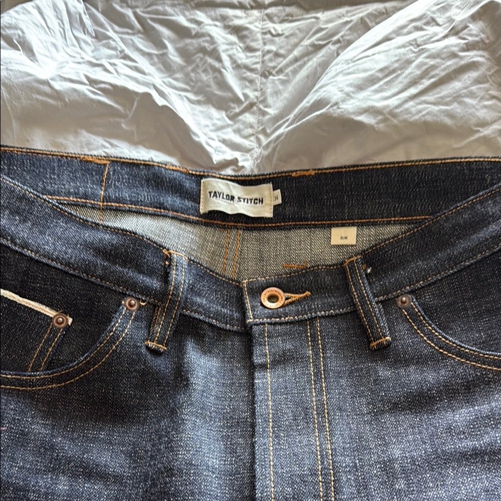 Taylor Stitch Men's Dark Blue Jeans